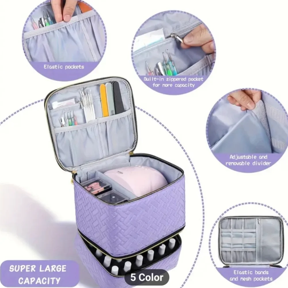 Purple Quilted Storage Organizer